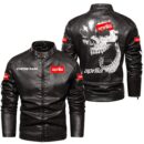 Aprilia Leather Jackets, Black And Brown Vintage Style, Customize Name And Any Logo, Car Or Motor Model