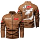 Aprilia Leather Jackets, Black And Brown Vintage Style, Customize Name And Any Logo, Car Or Motor Model