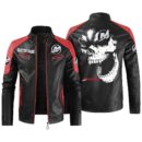 Custom Name Mercury Marine Contrast Leather Jacket - Personalized Logo Car Motorcycle Model