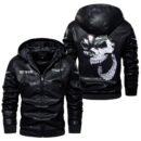 Custom Name Aston Martin Skull Leather Jacket - Personalized Logo Car Motorcycle Model