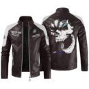 Custom Name Mv Agusta Contrast Leather Jacket - Personalized Logo Car Motorcycle Model