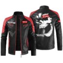 Custom Name Norton Motorcycle Company Contrast Leather Jacket - Personalized Logo Car Motorcycle Model