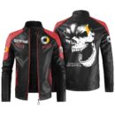 Custom Name Smart Contrast Leather Jacket - Personalized Logo Car Motorcycle Model