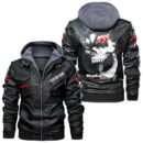 Custom Name Beta Skull Leather Jacket - Personalized Logo Car Motorcycle Model