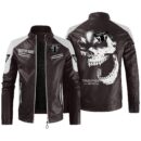 Custom Name Triumph Motorcycles Contrast Leather Jacket - Personalized Logo Car Motorcycle Model