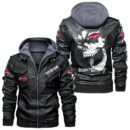Custom Name Bugatti Skull Leather Jacket - Personalized Logo Car Motorcycle Model