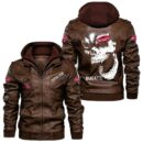 Custom Name Bugatti Skull Leather Jacket - Personalized Logo Car Motorcycle Model