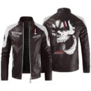 Custom Name Camaro Ss Contrast Leather Jacket - Personalized Logo Car Motorcycle Model