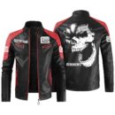 Custom Name Carroll Shelby Contrast Leather Jacket - Personalized Logo Car Motorcycle Model