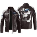 Custom Name Ford F150 Contrast Leather Jacket - Personalized Logo Car Motorcycle Model