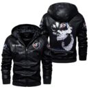 Custom Name Buick Skull Leather Jacket - Personalized Logo Car Motorcycle Model