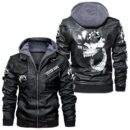 Custom Name Can Am Skull Leather Jacket - Personalized Logo Car Motorcycle Model