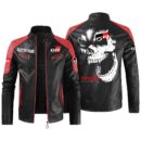 Custom Name Toyota Gazoo Racing Contrast Leather Jacket - Personalized Logo Car Motorcycle Model