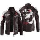 Custom Name Toyota Gazoo Racing Contrast Leather Jacket - Personalized Logo Car Motorcycle Model