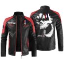 Custom Name Zl1 Contrast Leather Jacket - Personalized Logo Car Motorcycle Model