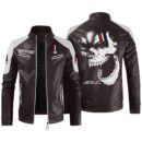 Custom Name Zl1 Contrast Leather Jacket - Personalized Logo Car Motorcycle Model