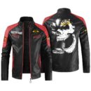 Custom Name Boss Hoss Contrast Leather Jacket - Personalized Logo Car Motorcycle Model