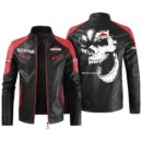 Custom Name Briggs Stratton Contrast Leather Jacket - Personalized Logo Car Motorcycle Model