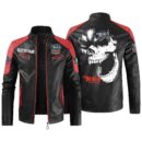 Custom Name Bsa Contrast Leather Jacket - Personalized Logo Car Motorcycle Model