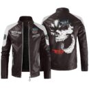 Custom Name Bsa Contrast Leather Jacket - Personalized Logo Car Motorcycle Model