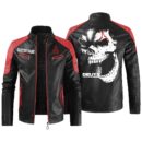 Custom Name Deutz Contrast Leather Jacket - Personalized Logo Car Motorcycle Model