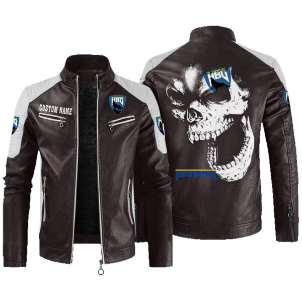 Custom Name Husaberg Contrast Leather Jacket - Personalized Logo Car Motorcycle Model - Image 3
