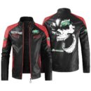 Custom Name Land Rover Defender Contrast Leather Jacket - Personalized Logo Car Motorcycle Model