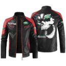 Custom Name Land Rover Discovery Contrast Leather Jacket - Personalized Logo Car Motorcycle Model
