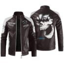 Custom Name Mazda Mx5 Contrast Leather Jacket - Personalized Logo Car Motorcycle Model