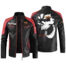 Custom Name Moto Morini Contrast Leather Jacket - Personalized Logo Car Motorcycle Model