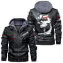 Custom Name Claas Skull Leather Jacket - Personalized Logo Car Motorcycle Model