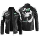 Custom Name Range Rover Contrast Leather Jacket - Personalized Logo Car Motorcycle Model