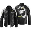 Custom Name Sherco Contrast Leather Jacket - Personalized Logo Car Motorcycle Model