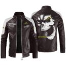 Custom Name Sherco Contrast Leather Jacket - Personalized Logo Car Motorcycle Model