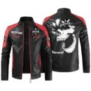 Custom Name West Coast Choppers Contrast Leather Jacket - Personalized Logo Car Motorcycle Model