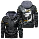 Custom Name Dewalt Skull Leather Jacket - Personalized Logo Car Motorcycle Model