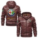 Alfa Romeo Plaid, Flannel Jacket, Pu Leather Jacket, Personalized Name Any Car, Motorcycle Brand Or Model