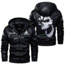 Custom Name Fendt Skull Leather Jacket - Personalized Logo Car Motorcycle Model