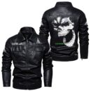 Custom Name Fendt Skull Leather Jacket - Personalized Logo Car Motorcycle Model