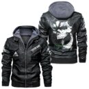 Custom Name Fendt Skull Leather Jacket - Personalized Logo Car Motorcycle Model