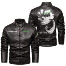 Custom Name Festool Skull Leather Jacket - Personalized Logo Car Motorcycle Model