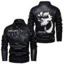Custom Name Festool Skull Leather Jacket - Personalized Logo Car Motorcycle Model