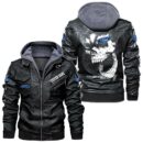 Custom Name Ford Skull Leather Jacket - Personalized Logo Car Motorcycle Model