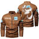 Custom Name General Motors Skull Leather Jacket - Personalized Logo Car Motorcycle Model