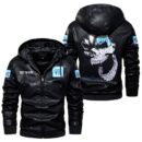 Custom Name General Motors Skull Leather Jacket - Personalized Logo Car Motorcycle Model