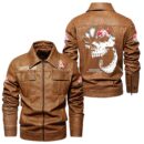 Custom Name Holden Skull Leather Jacket - Personalized Logo Car Motorcycle Model