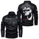 Custom Name Honda Skull Leather Jacket - Personalized Logo Car Motorcycle Model