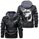Custom Name Honda Skull Leather Jacket - Personalized Logo Car Motorcycle Model