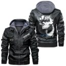 Custom Name Hyundai Skull Leather Jacket - Personalized Logo Car Motorcycle Model