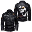 Custom Name Indian Motorcycle Skull Leather Jacket - Personalized Logo Car Motorcycle Model